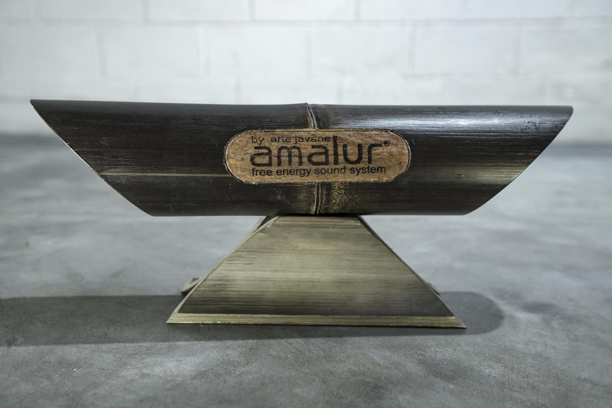 Altavoz de bambú Amalur Negro liso - Imagen 4